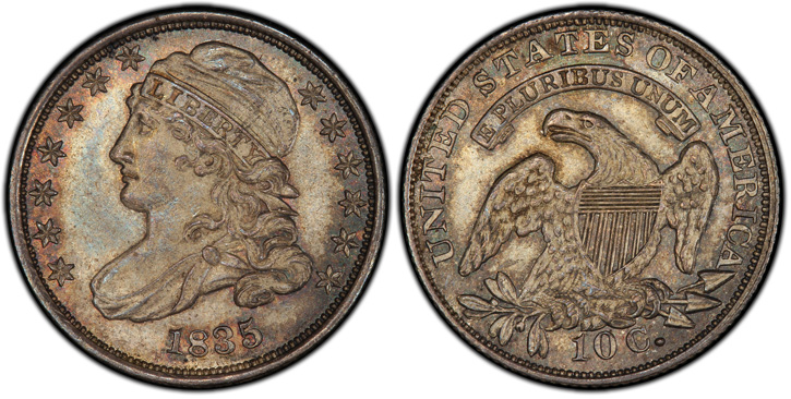 1835 Capped Bust Dime. JR-1. MS-66 (PCGS).